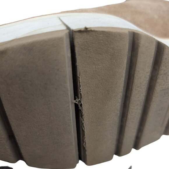 Dolce Vita Suede Toyah Platform Sneakers Womens Tan Brown Lace Up Shoes Size 8 - Picture 13 of 14